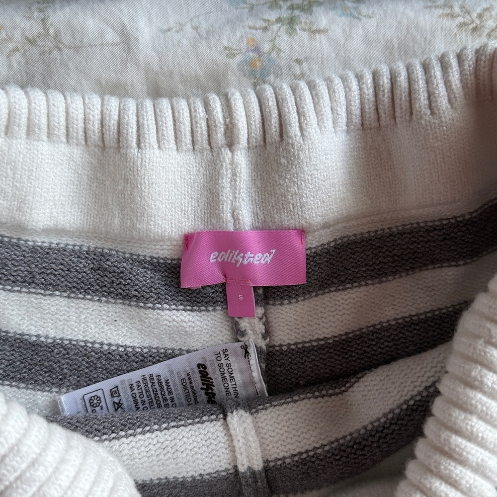 Edikted stripe lounge sweater + shorts set great condition - Picture 5 of 6